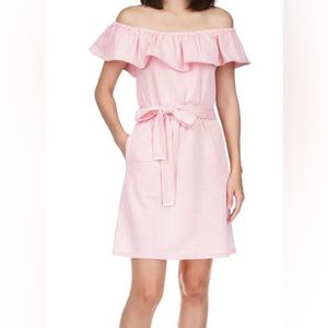 NWT Michael Kors Pin Stripe Ruffle Dress XL